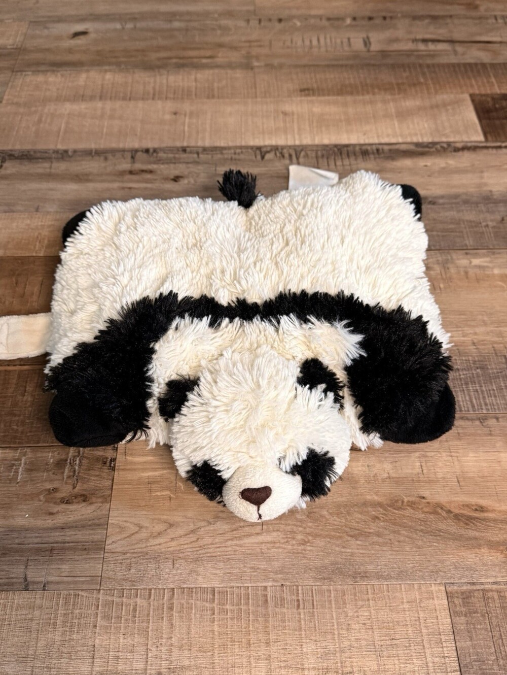 Pillow Pets Pee-wee 11" Panda Plush 2010 Black White Childhood Nap